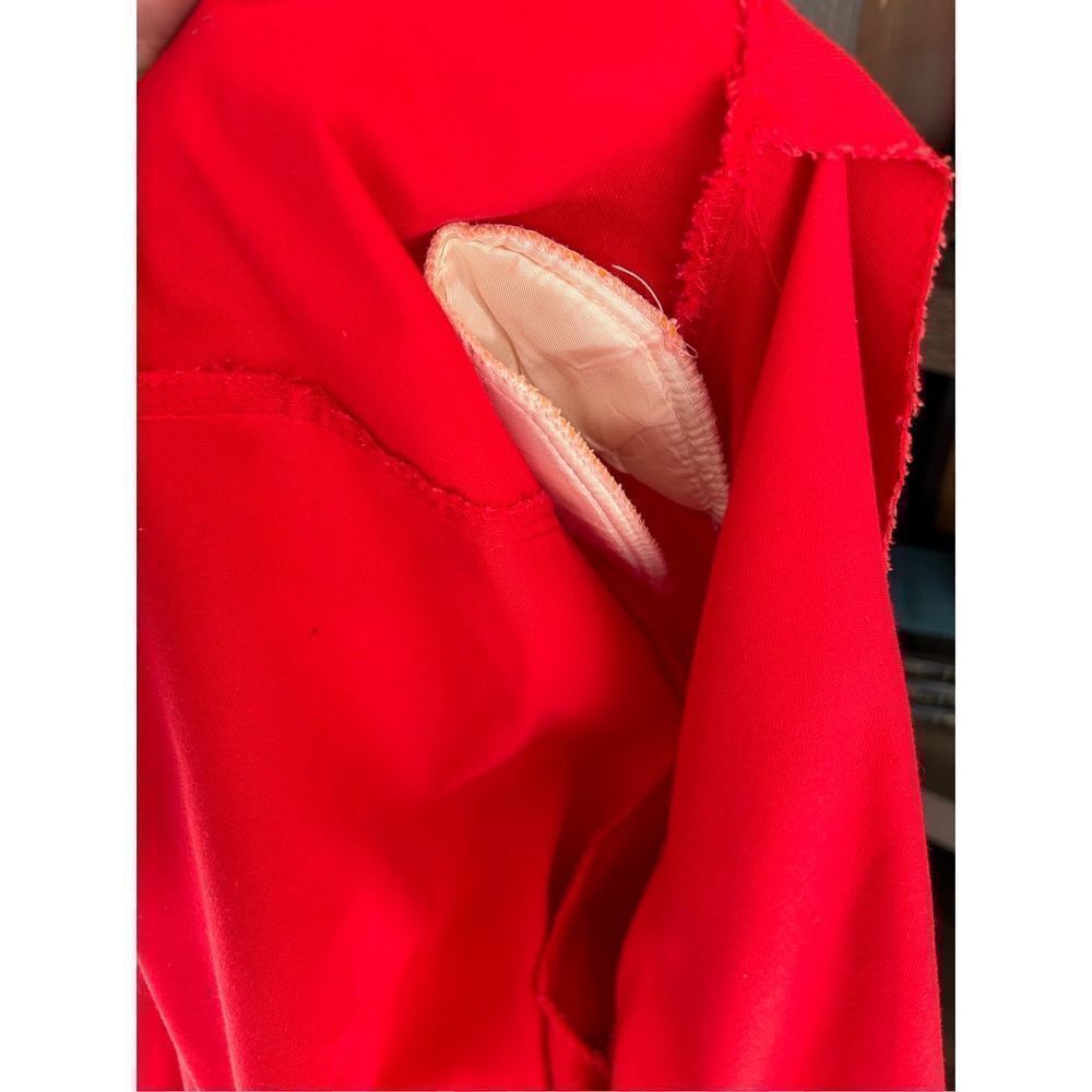 Vintage Levi’s 1980s Red Front Zip Jacket With Shoulder Pads Size Small - Picture 13 of 16